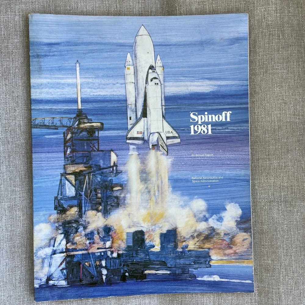 Vintage NASA Spinoff 1981 Annual Report Magazine Kennedy Space Center Booklet